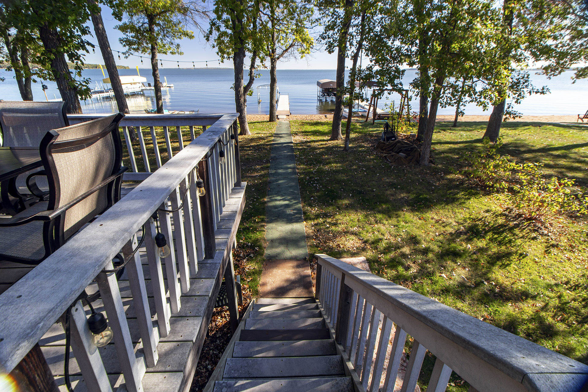 Deck path down to the waterfront
